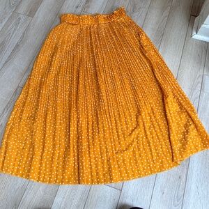 EXLURA Polka Dot Yellow skirt size M